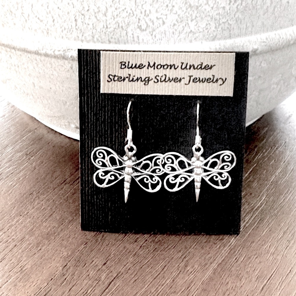 925 Sterling Silver Butterfly Dangle Earrings! NEW!